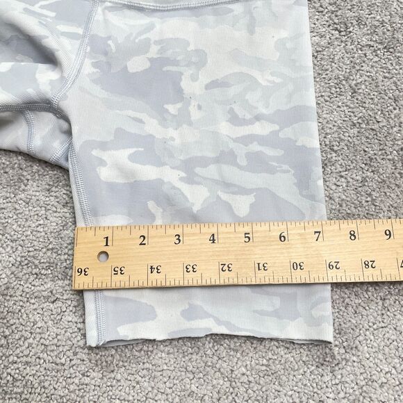 Lululemon Align Compression Biker Shorts Womens 6 Gray Camo Active Athletic Yoga - Picture 8 of 10